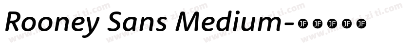 Rooney Sans Medium字体转换